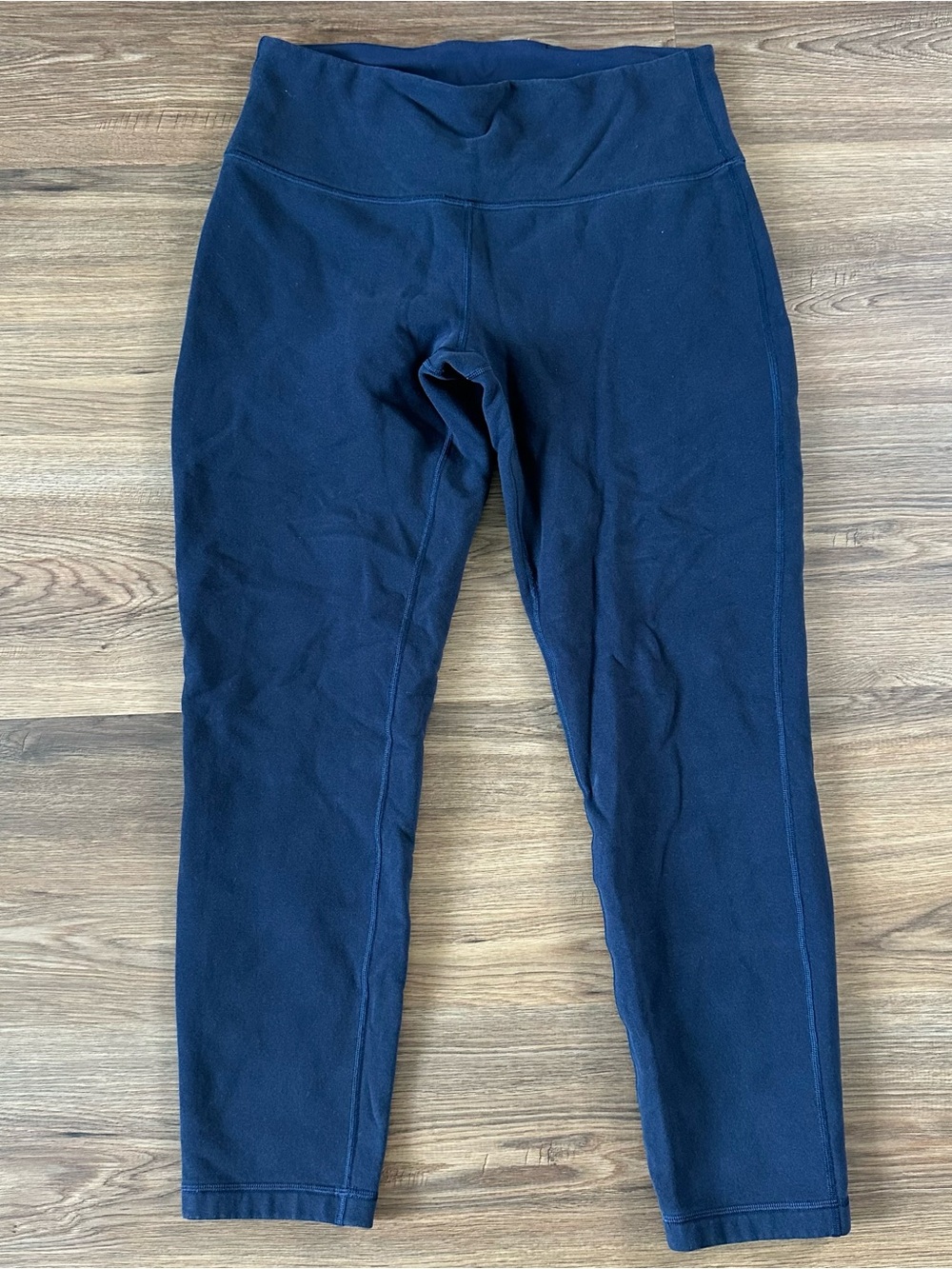 Lululemon Wunder Under Lounge Pants Women 10 Navy Blue Legging 28” Athletic Soft